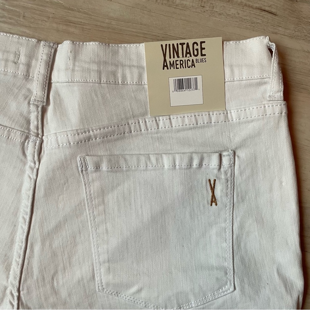 Embroidered White Denim Shorts - Picture 9 of 10